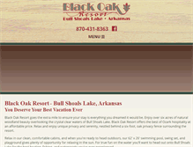 Tablet Screenshot of blackoakresort.com